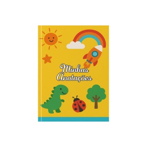 Caderneta A6 Capa foto 230, offset 75g.  4x4 colorido. Laminação Capa Brochura. Contém 96 páginas.