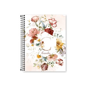 Caderno A5 Capa dura, folhas offset 75g 20x14cm 4x0, Colorido Espiral transparente ou preto.  Contém 200 páginas (100 folhas frente e verso).