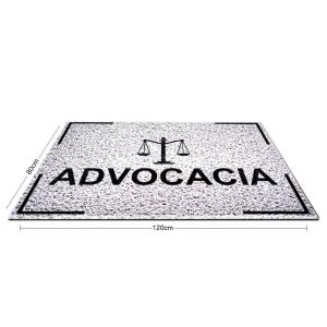 Tapete Capacho PVC Vinílico 120x80cm 4x0  Tinta Branca Especial 